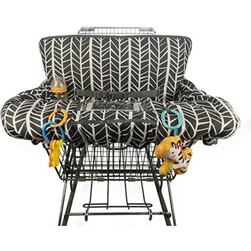 Shopping Cart Cover for Baby boy Girl, Multi-in-1 Cart Covers for Babies, Soft Padded Infant High Chair Cover, Machine Washable, Grocery cart seat Cushion Cover