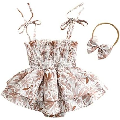 Baby Girls Summer Denim Romper Clothes Dress Newborn Onesie Sunsuit 3 6 9 12 18 Months One-Piece Jumpsuits Outfits