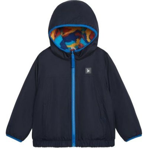 LONDON FOG Toddler Boys' Reversible High-Pile Fleece Jacket, Navy, 3T