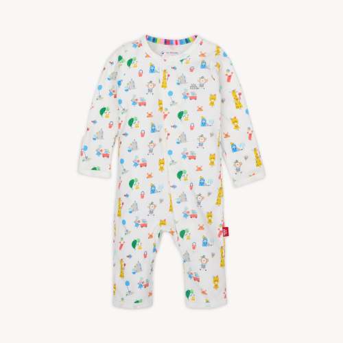 seaside sand squad organic cotton magnetic fuss free coverall – Magnetic Me