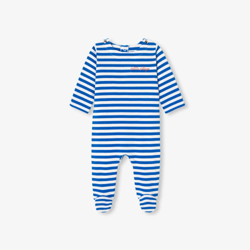 Baby boy pajamas in striped jersey