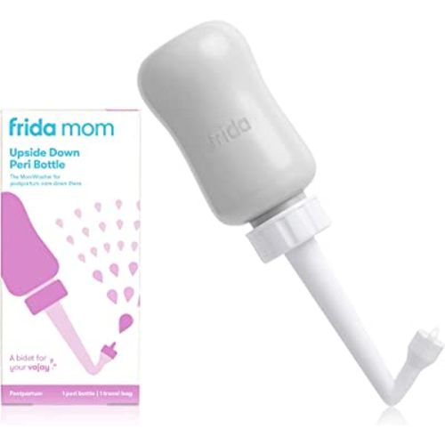 Frida Mom Upside Down Peri Bottle for Postpartum Care  The Original  Fridababy MomWasher for Perineal Recovery and Cleansing After Birth.  Color:Gray