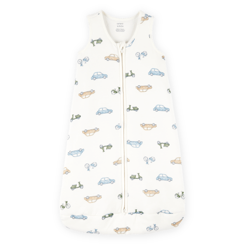 Baby Boy 2-Way Zip Cars PurelySoft Wearable Blanket - Ivory - Carter's | Carter's