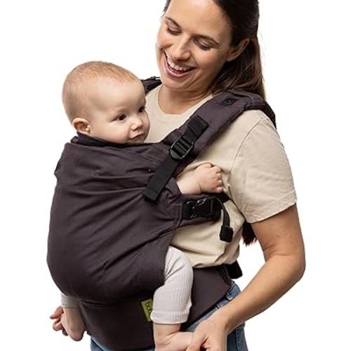 Boba X Ergonomic Baby Carrier - Adjustable Infant Carrier for Newborn to Toddler, Front and Backpack Babywearing 7 to 45 lbs, Baby Carrier with Adjustable Straps and Padded Shoulders (Charcoal)