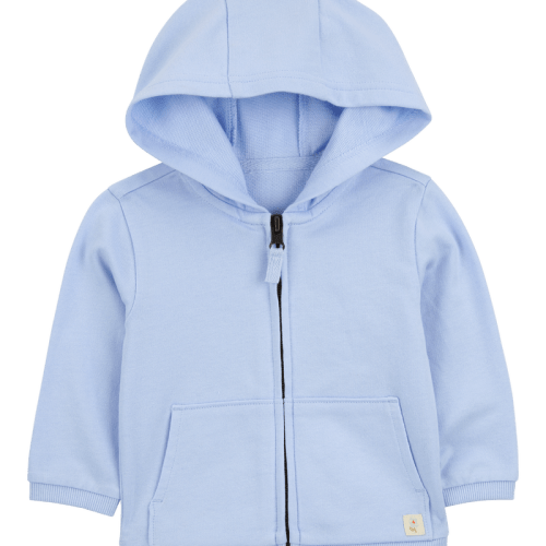 Blue Baby Zip-Up French Terry Hoodie - Blue | Carter’s Oshkosh Canada