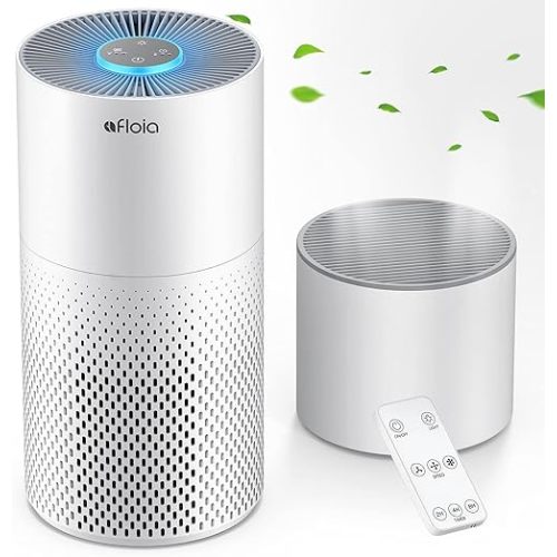 Afloia Air Purifier And Humidifier Combo For Home, 22Db| 7 Colors Night Air Purifiers 2 In 1 With Remote Control, Quiet Air Cleaner Removing 99.99% Smokers Odor And Pollen For Bedroom