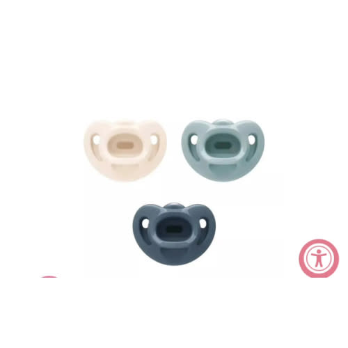 NUK - Nature Sustainable Silicone Pacifier, 0-6m, Neutral, 3ct