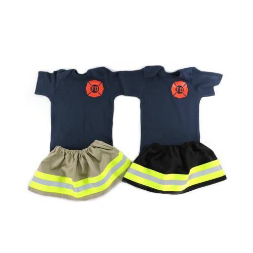 Firefighter Baby Girl Outfit, Future Firefighter, Baby Shower, Coming Home Outfit, Personalize Halloween Costume, photo prop