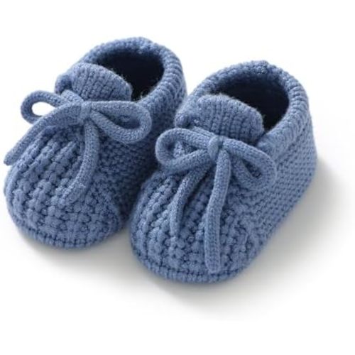 DovFanny Baby Booties Newborn Baby First Shoes Cozy Warm Knit Soft Booties for Toddler Infant Boy Girl