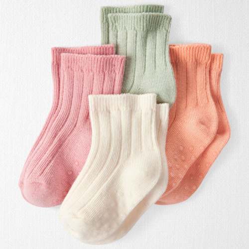 Multi Baby 4-Pack No-Slip Socks Made with Organic Cotton | Carter’s Oshkosh Canada