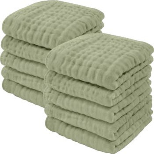 Muslin Washcloths - Pack of 10