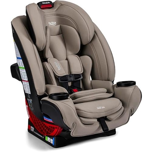 Britax One4Life All in One Convertible Car Seat, 3 in 1 Car Seat & Booster Seat with Easy ClickTight Installation, Extended Rear Facing Capacity, and Breathable SafeWash Fabrics — Teak