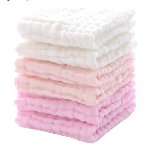 MUKIN Baby Washcloths and Burp Cloths, Soft Absorbent Towels for Newborns, 6 Pack, 12x12 Inches (Pink)
