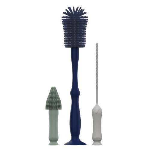 Dr. Brown’s Silicone Cleaning Brush Set with Bottle, Spout, and Straw Brush, 3 Brushes to Clean Baby Bottles, Spouts, Nipples, and Straws, BPA Free – 3-Pack, 3 pieces