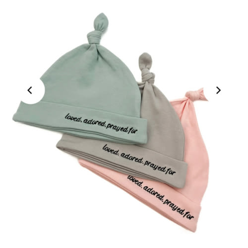Loved, Adored Prayed For Embroidered Beanie – AmorClothingCo.