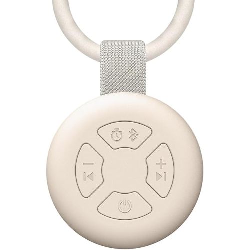 Portable Baby Sound Machine [White Noise for Babies Kids Adults][Supports Bluetooth Audio Playback][Timer Function][12 Soothing Sounds] 15 Hours Battery Life, Travel,Shower,Clips on Baby Stroller
