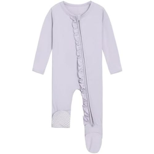 Baby Boys Girls Rompers Soft Infant Toddler Zippered Footed Romper Newborn Viscose from Bamboo Pjs