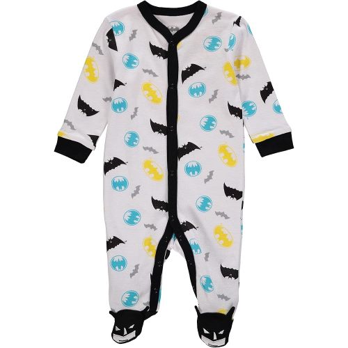 DC Comics Baby Boys' Batman 3 PC Creeper Bodysuit Pant and Cap Set
