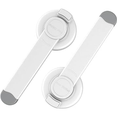 4our Kiddies Baby Toilet Lock (2 Pack) for Child Safety, Baby Proof Toilet Seat Lock with 2 Extra Pallet Fit for Most Standard Toilet, Easy Intallation Toilet Lid Lock with 2 Extra 3M Adhesive