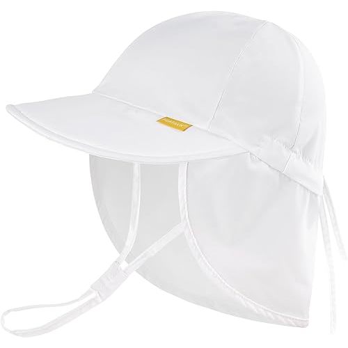 FURTALK Baby Sun Hat Summer Beach Hat UPF 50+ Adjustable Soft Baby Swim Hat with Neck Flap