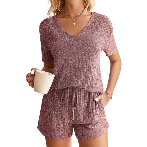 Fantaslook 2 Piece Sets Summer Pajamas Womens Tops and Shorts Sleepwear Outfits Lounge Sets Casual