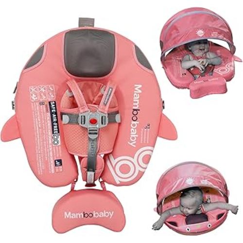 Amazon.com: Mambobaby Floats with Canopy &Tail, Non-Inflatable Baby Float for Pool Add Tail Avoid Flip Swim Trainer Baby Floats for Toddler Boys Girls(Narwhal-Pink) : Toys & Games