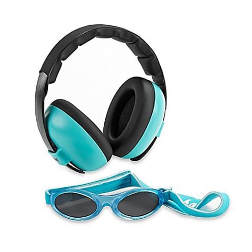 Baby Hearing Protection Earmuffs & Wrap Around Sunglasses Combo Set