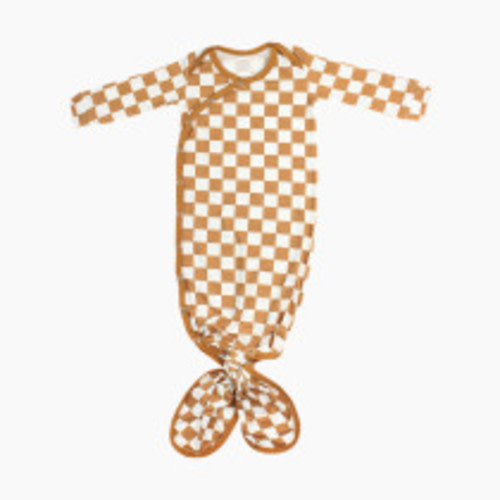 Copper Pearl Printed Knotted Gown - Rad, 0-4 M