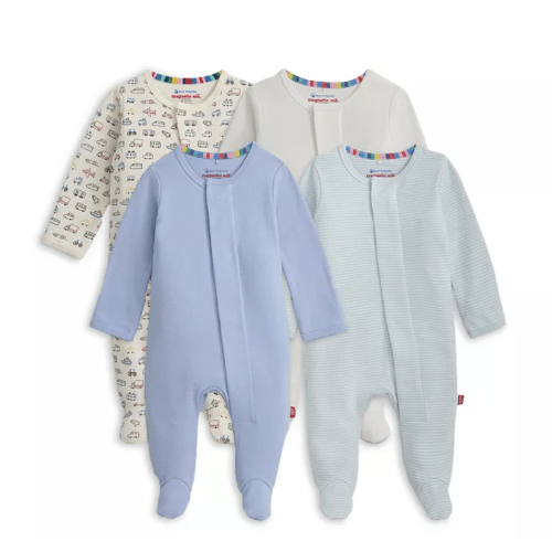 6-9M - Boys' Footie Bundle, Pack of 4 - Baby