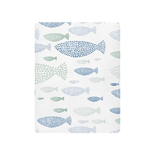 Fish Fitted Crib Sheet for Boys Girls Baby Crib Sheet Crib Mattress Sheet Soft Crib Sheets for Pack N Play Mattresses,39 x 27 in