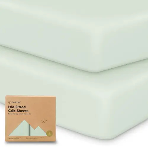 2-Pack Crib Sheets for Boys, Girls - Viscose Derived from Bamboo Fitted Crib Sheet, Baby Crib Sheets Neutral, Crib Mattress Sheet, Toddler Bed Sheets, Baby Sheets for Crib Fitted Sheets (Aloe)