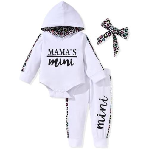 Baby Girl Long Sleeve Infant Hoodie Romper Pants Outfit