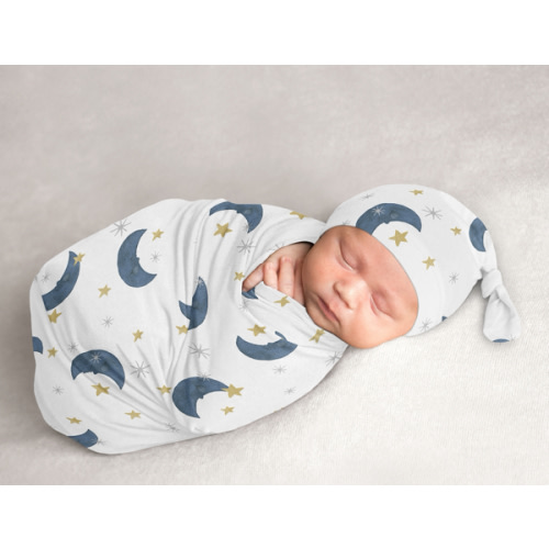Moon Bear Collection Baby Cocoon and Beanie Hat - 2 Piece Set