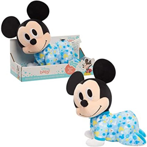 Disney Baby Musical Crawling Pals Plush, Mickey Mouse, Interactive Crawling Plush, Stuffed Animal, Officially Licensed Kids Toys for Ages 09 Month by Just Play