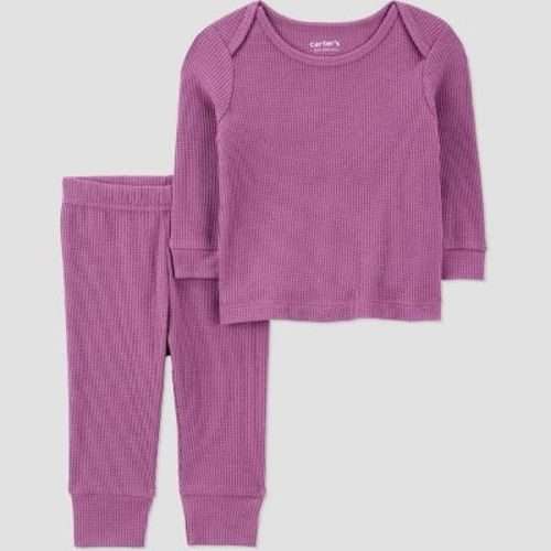 Carter's Just One You® Baby Girls' Ribbed Sweatshirt & Jogger Pants Set - Purple