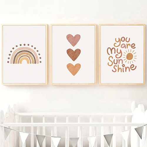 PUYIQARE You Are My Sunshine 12x16 Inch Unframed Canvas Wall Art Print for Nursery, Bedroom, Kitchen, Living Room, Dining Room - 12x16Inch Unframed