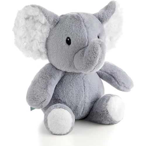 The Peanutshell Plush Elephant Stuffed Animal - 10 inch - Baby Safe - Machine Washable - Soft Elephant Baby Toys, Newborn Infant Toddler, Plushies for Boys Girls, Stuffies, Jungle Safari Nursery