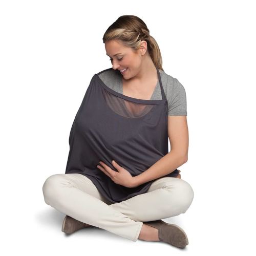 Boppy Infinity Nursing Scarf for Breastfeeding, Charcoal