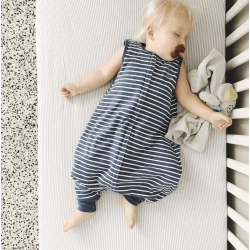 4 Season® Baby Sleep Bag with Feet, Merino Wool & Organic Cotton, Navy Blue