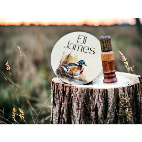 Set of Duck Call Baby Boy Milestone Signs + Closet Dividers, Birth Stat Duck Hunter Themed Baby Props, Hello World Newborn Shower Gift Ideas