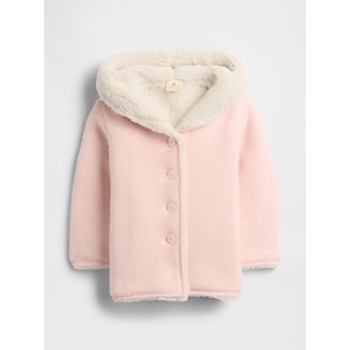 Baby Sherpa-Lined Hooded Sweater | Gap Factory