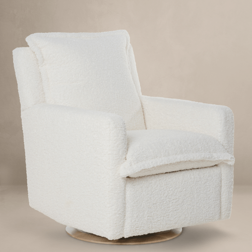 Flynn – Gliding Swivel Nursery Recliner - Sheepskin Cloud