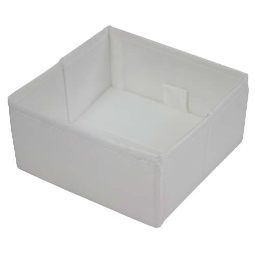 Mainstays White Fabric Drawer Organizer Set, 6 Total Bins, 3 Sizes