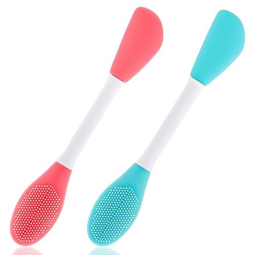 Silicone Facial Cleansing Brush 2 in 1 Face Mask Applicator Mask Applicator Tool for Facial Mud Masks Applicators Tool Face Cleansing Brush for Makeup Skincare Removal