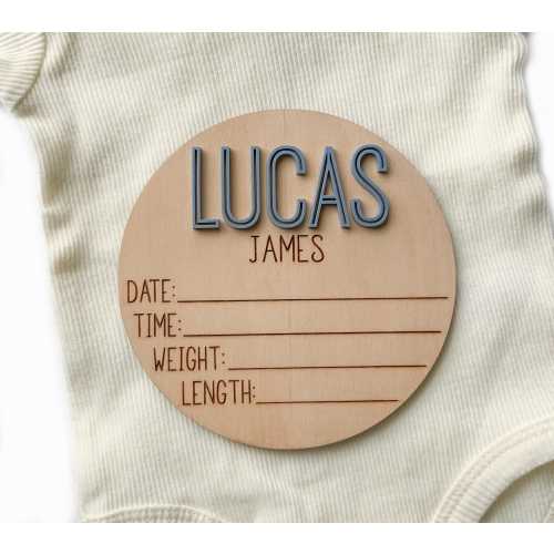 Baby Birth Announcement Sign, Personalized Baby Name Sign for hospital, Newborn Photo Prop, Hospital Announcement Sign