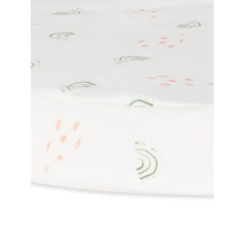 Under The Nile Organic Cotton Bassinet Sheet - Stork Print, 28" x 18"