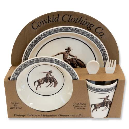 Cowboy 5-Piece Dish Set BPA-Free – Cowkid Clothing Company