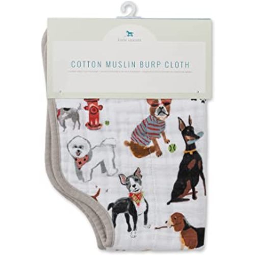 Little Unicorn Single Cotton Muslin Burp Cloths | 100% Cotton | Multi-Layer | Ultra Absorbent & Soft | Ergonomic Design | Burping Newborn Baby | Reversible | Large 21”x14”