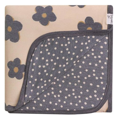 Copper Pearl Large Premium Knit Baby 3 Layer Stretchy Quilt Blanket Gemma in Tan