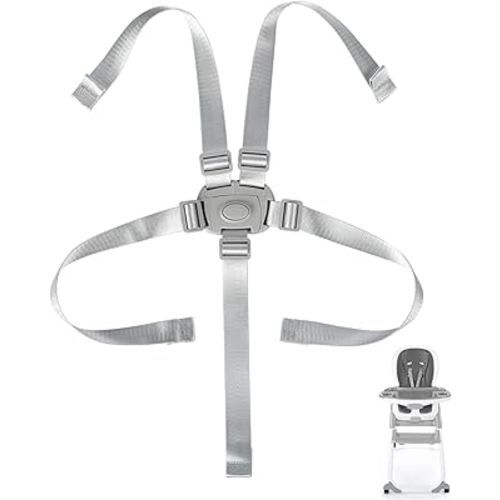 Adjustable High Chair Straps Replacement Compatible with Ingenuity for Most for Most 5 Point High Chairs,Secure Buckle,1PC